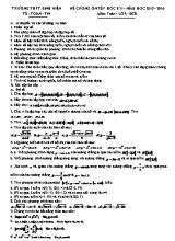 Đề cương ôn tập học kì I - Năm học 2015 - 2016 môn Toán - lớp 10CB